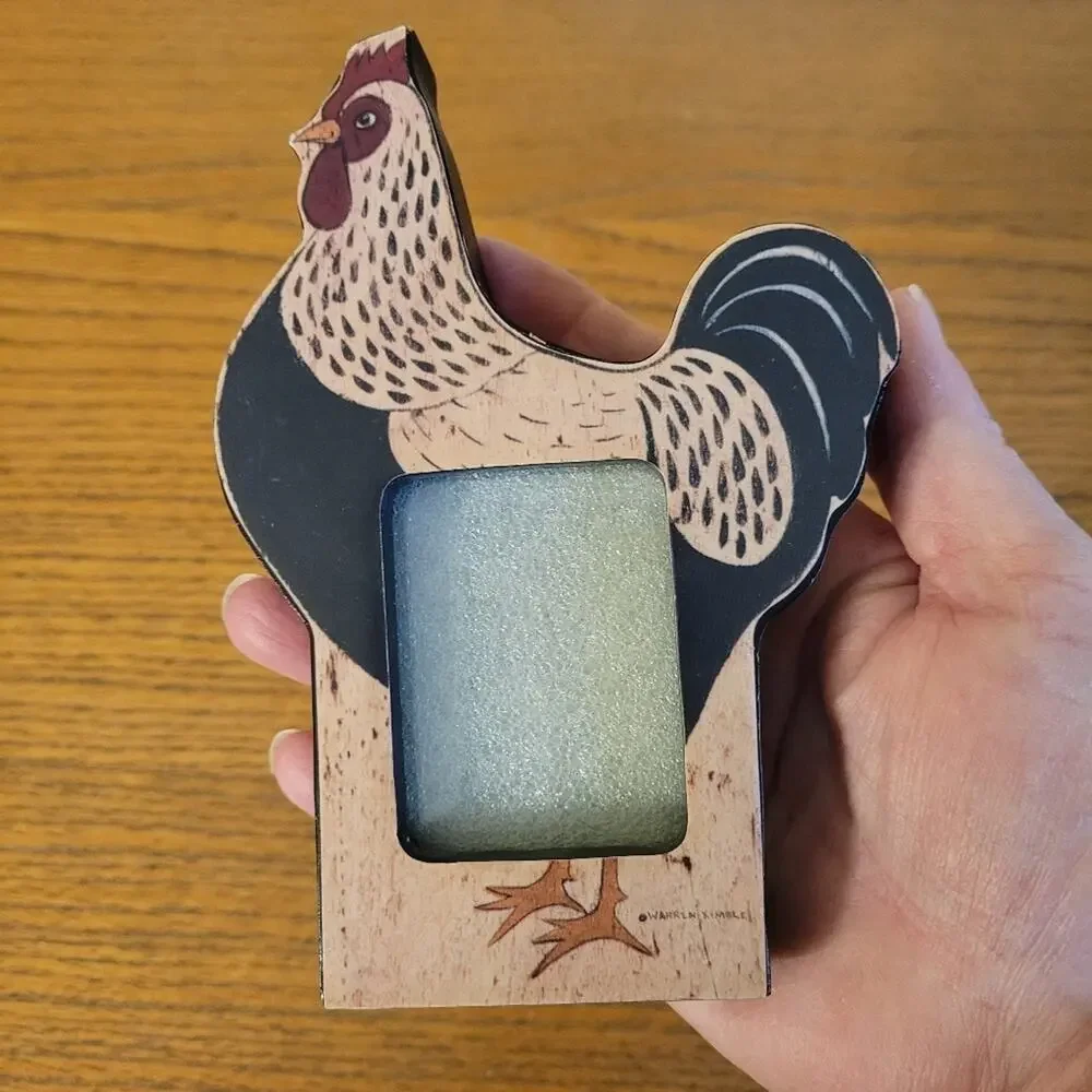 Warren Kimble Rustic Rooster Small Photo Frame Country Farm Collectible by Fetco